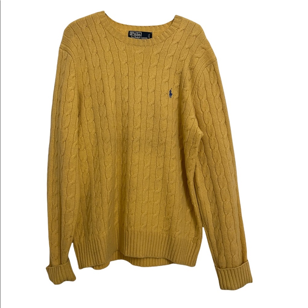 Ralph Lauren Yellow Cable Knit Sweater